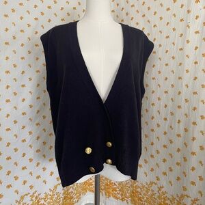 Vintage R&R Uniforms Navy Knit Vest L – USA Made 80s/90s